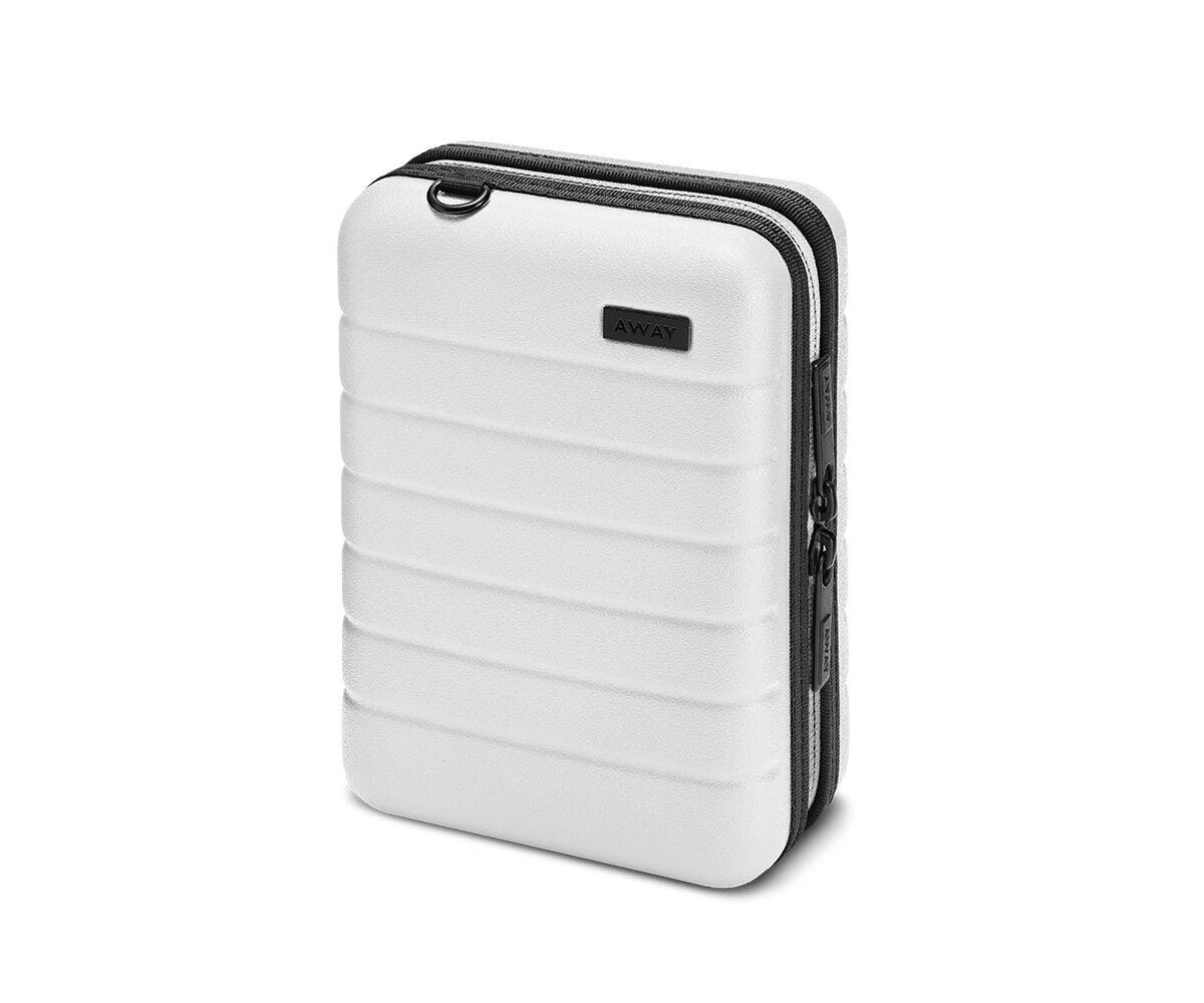 Hardsided mini suitcase displayed from the front in White.