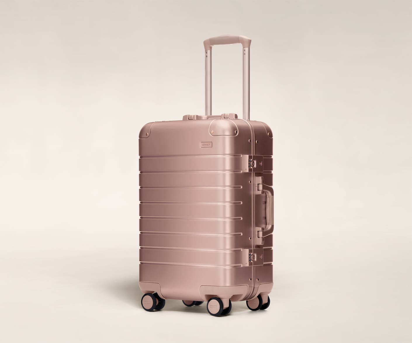 Aluminum suitcase Carry-On in rose gold