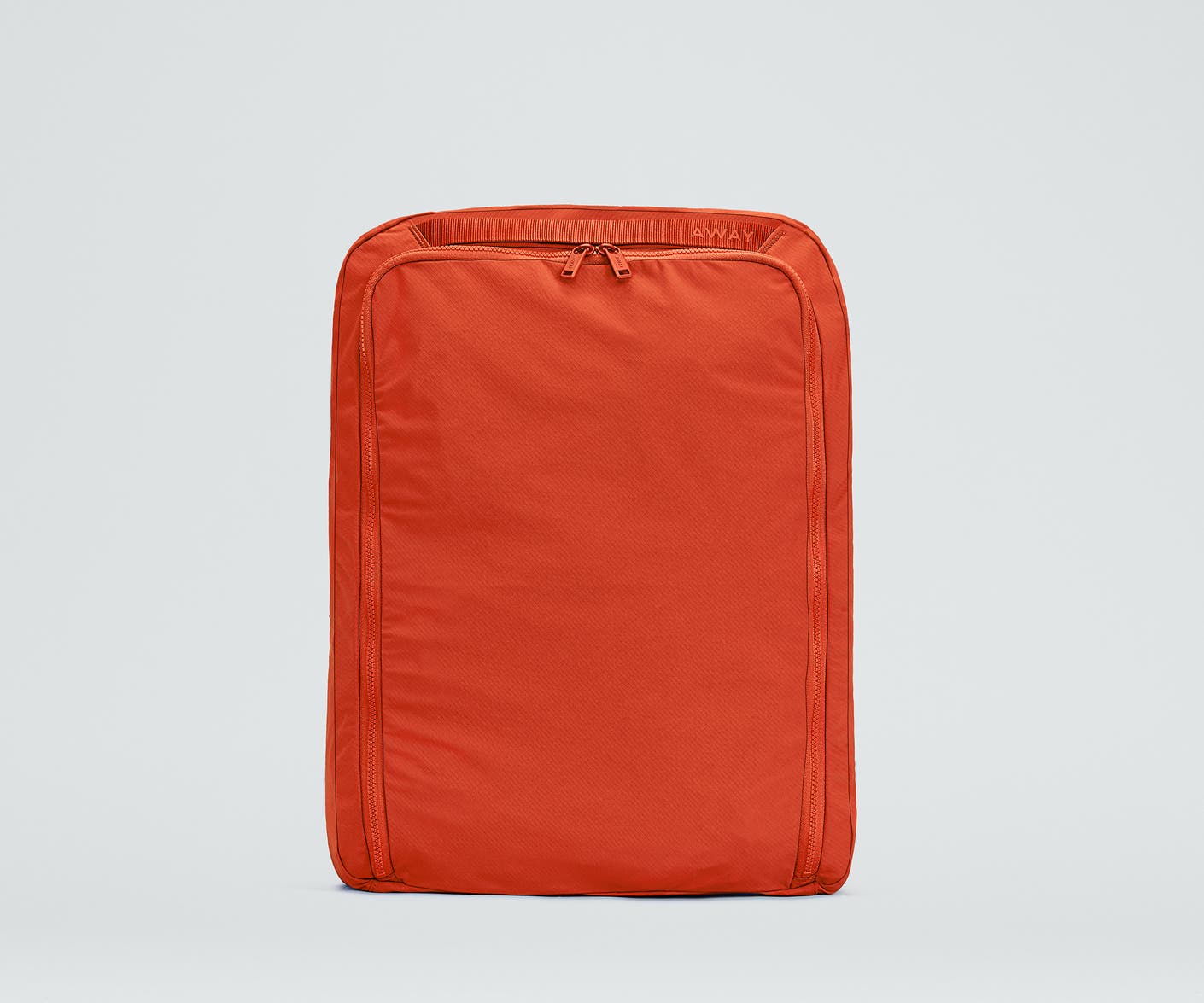 Front view of the For All Routes XL Organizational Cube in Red Orange