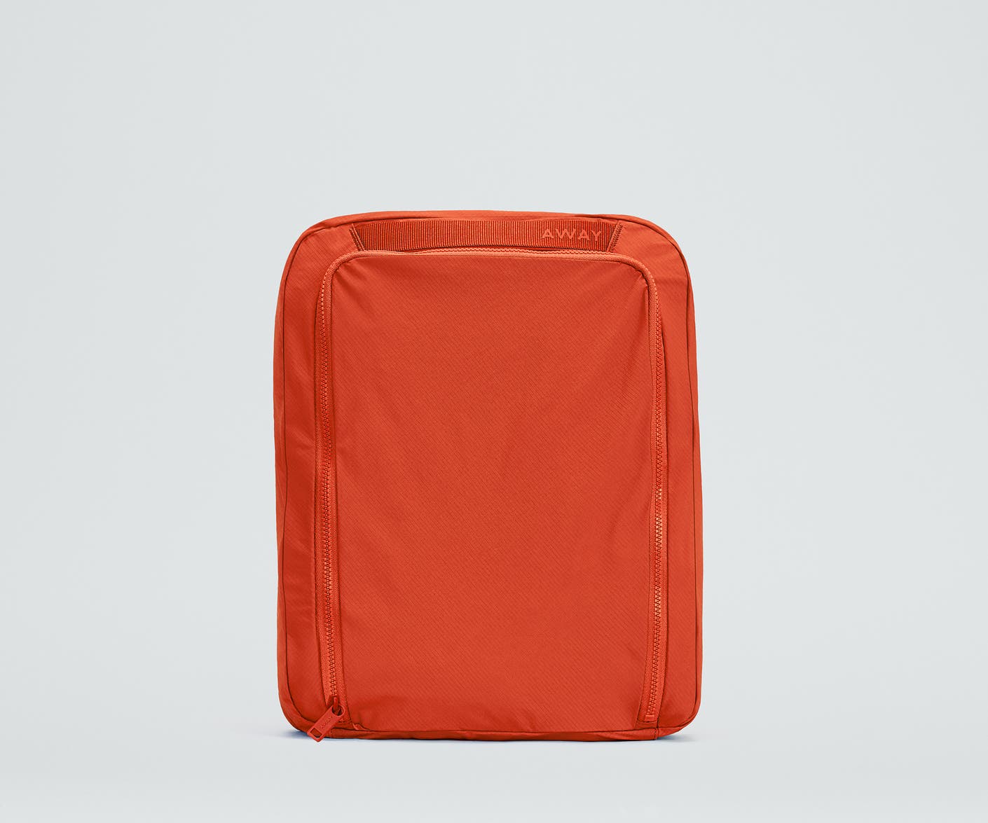 Front view of the For All Routes Large Organizational Cube in Red Orange