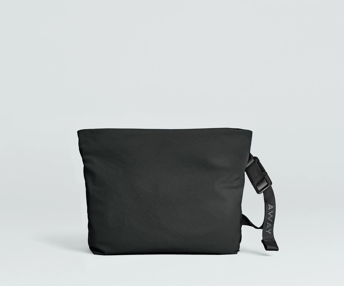 Front view of the Away For All Routes Small Pouch in black
