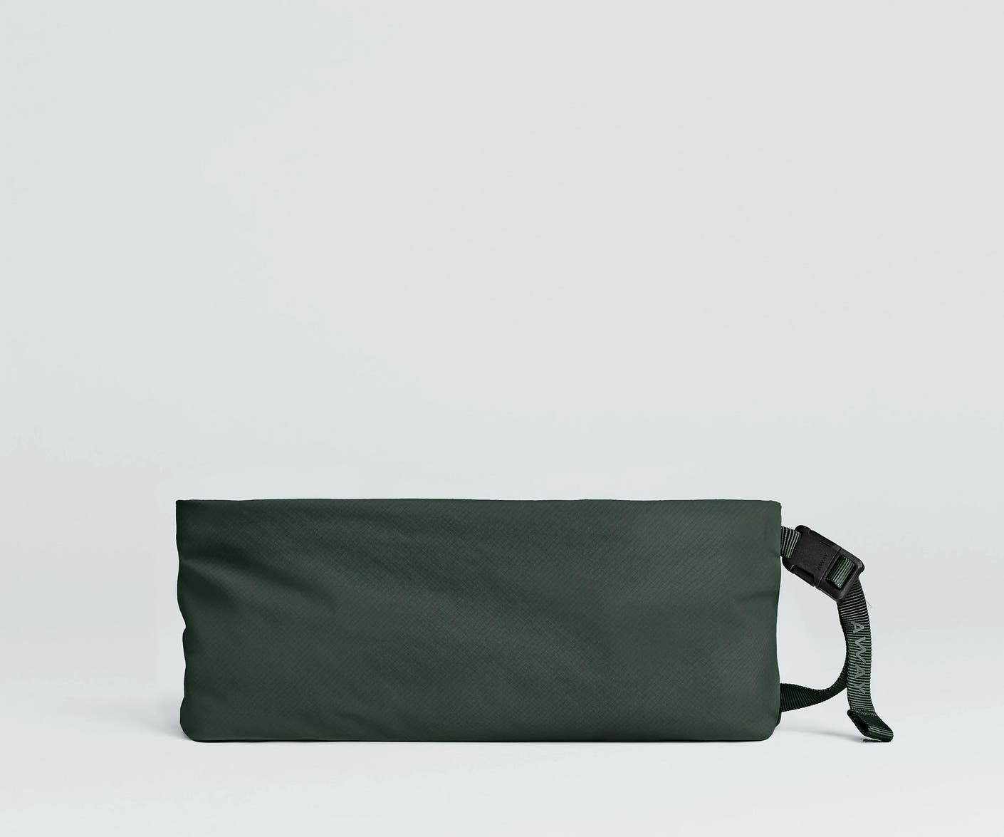 Front view of the Away For All Routes Medium Pouch in green