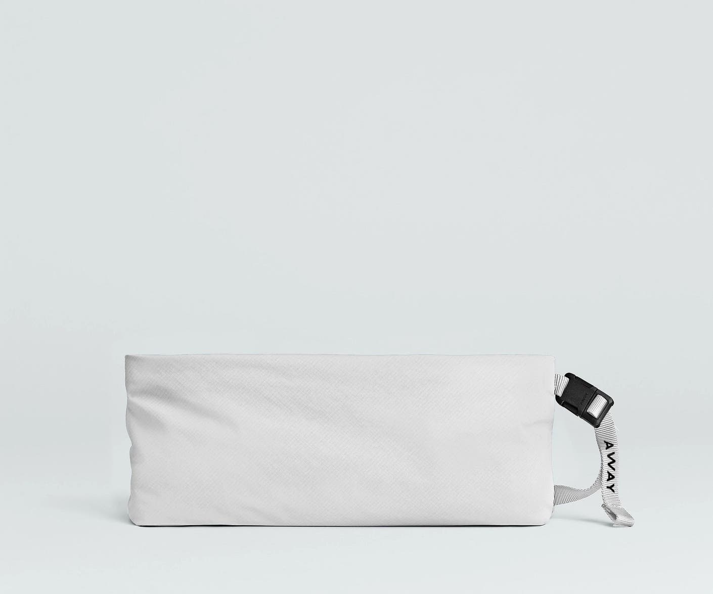 Front view of the Away For All Routes Medium Pouch in white