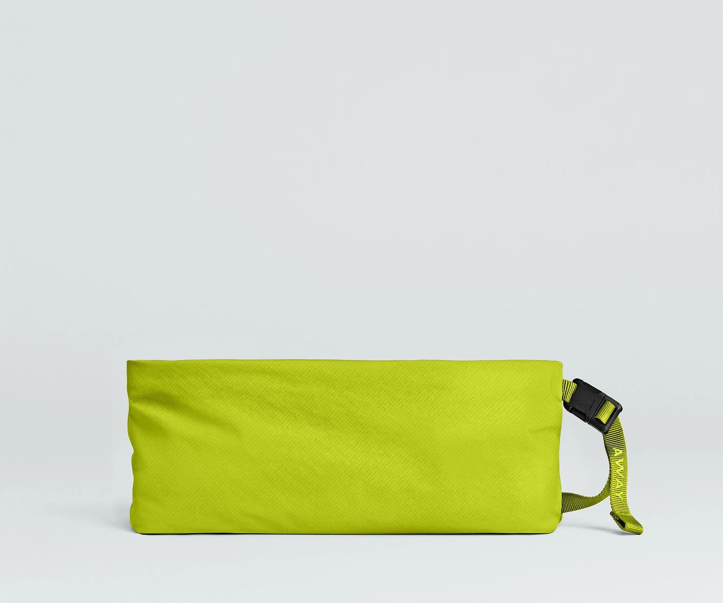 Front view of the Away For All Routes Medium Pouch in celery