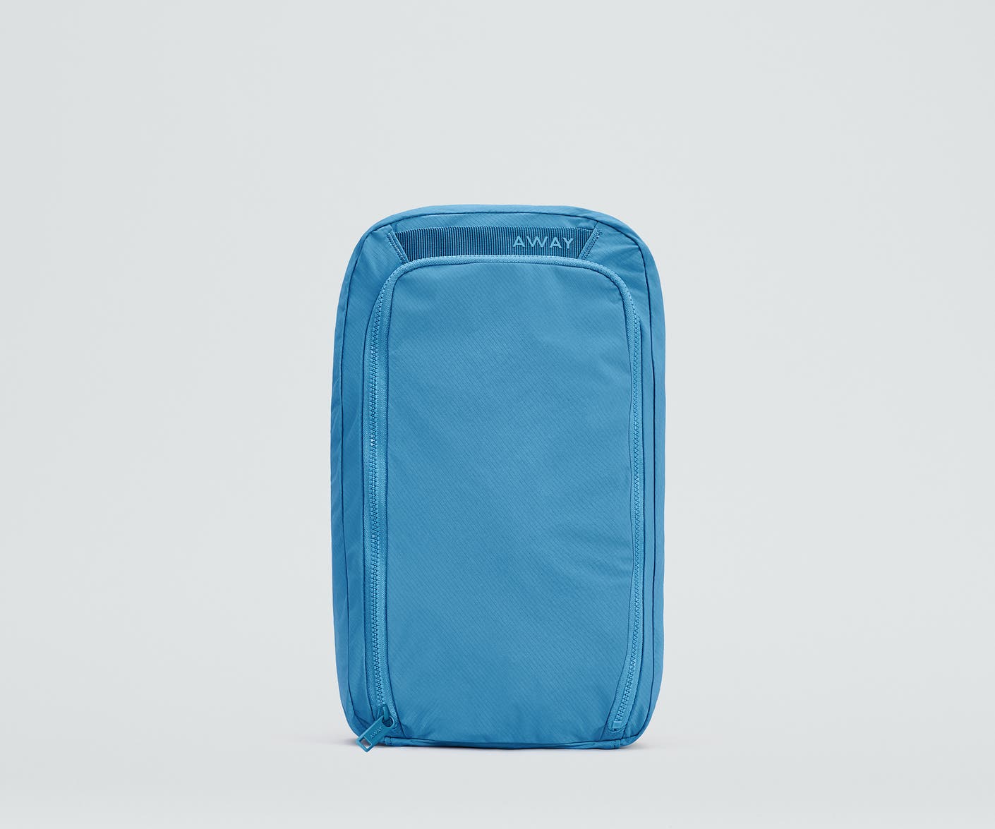 Front view of the For All Routes Medium Organizational Cube in Vivid Blue