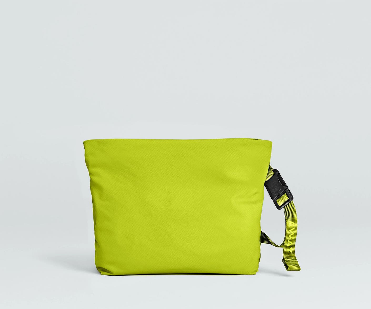 Front view of the Away For All Routes Small Pouch in celery