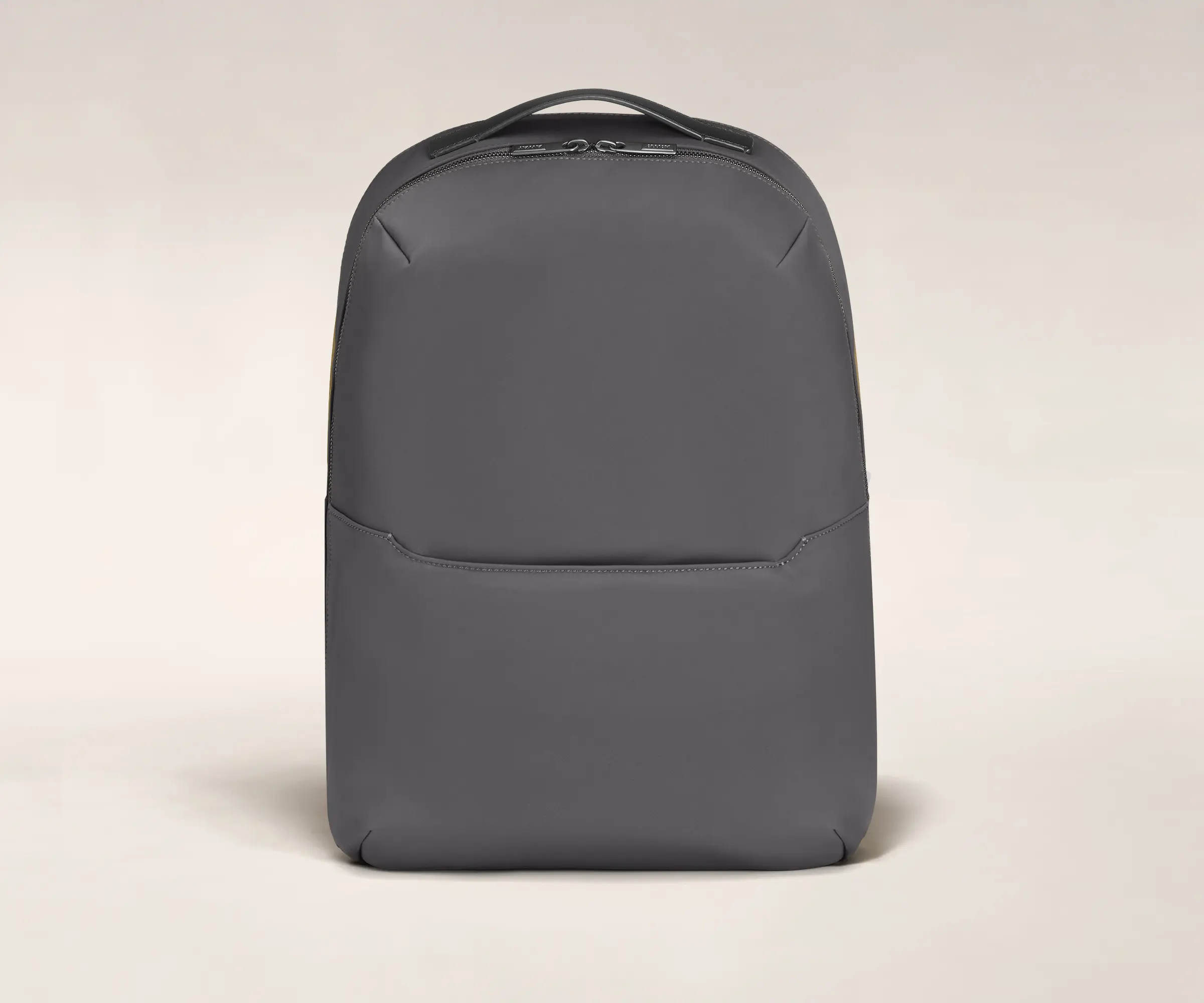 Backpack in Asphalt with one small pocket in the front.